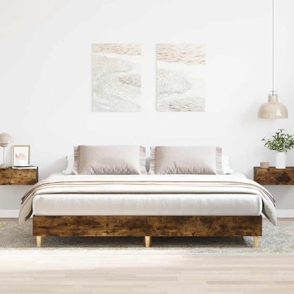 Giroletto senza Materasso Rovere Fumo 200x200 cm in Truciolato