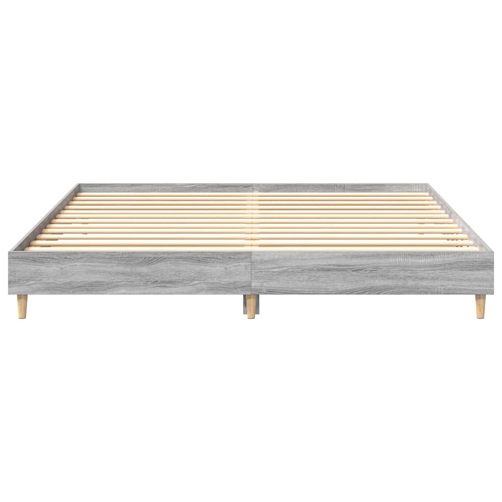 Giroletto senza Materasso Grigio Sonoma 200x200cm in Truciolato