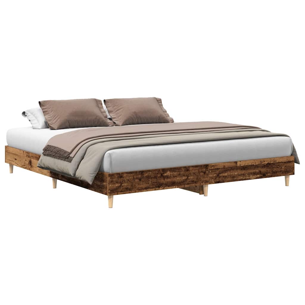 Giroletto senza Materasso Legno Antico 200x200 cm in Truciolato