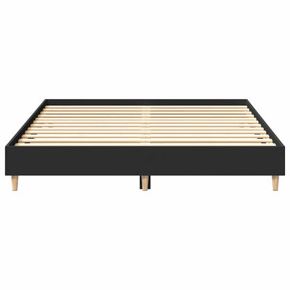 Giroletto senza Materasso Nero 150x200 cm in Legno Multistrato