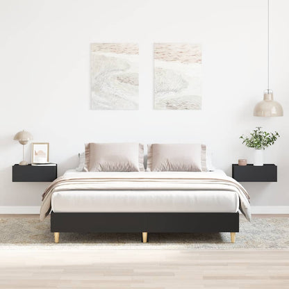 Giroletto senza Materasso Nero 150x200 cm in Legno Multistrato