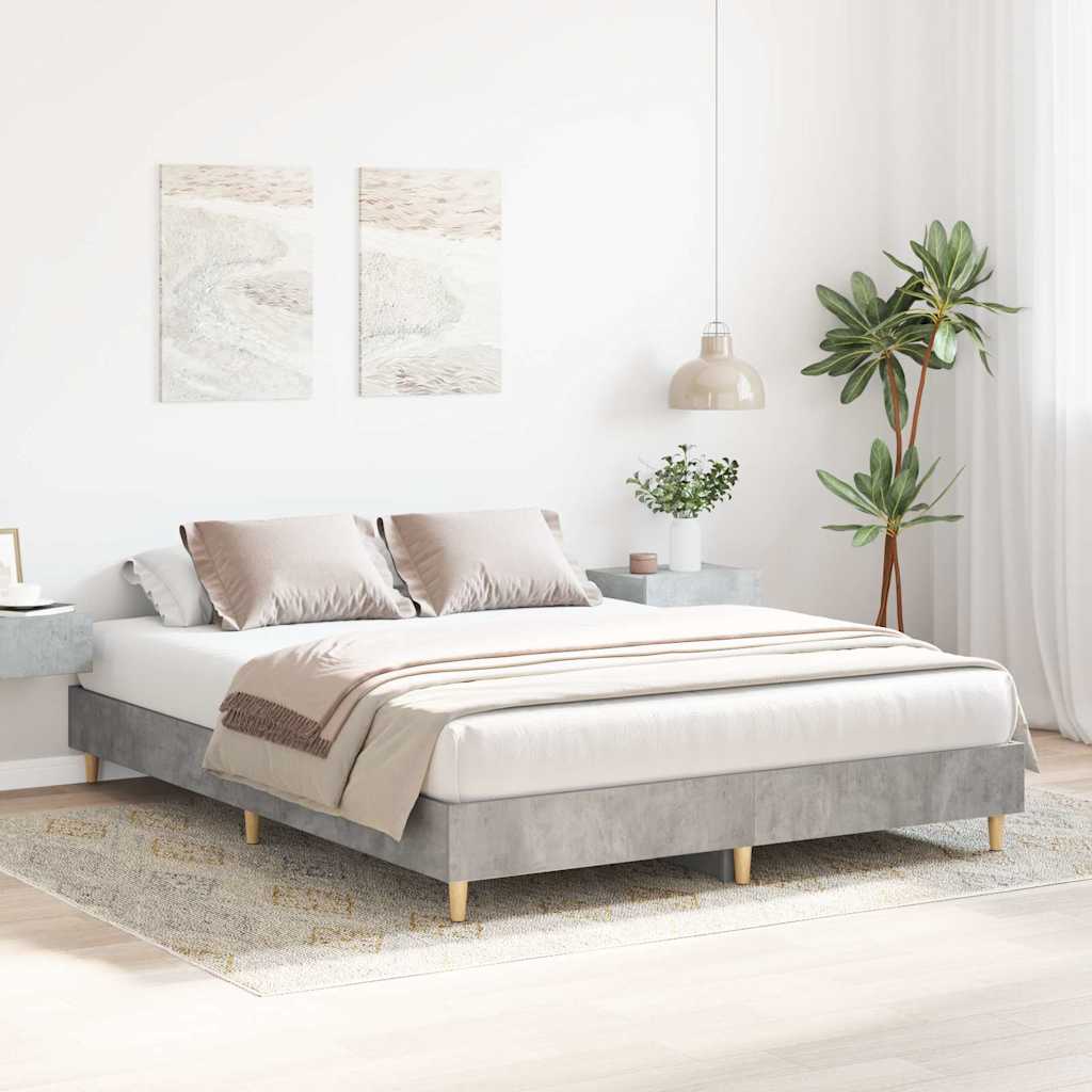 Giroletto senza Materasso Grigio Cemento 150x200 cm Truciolato