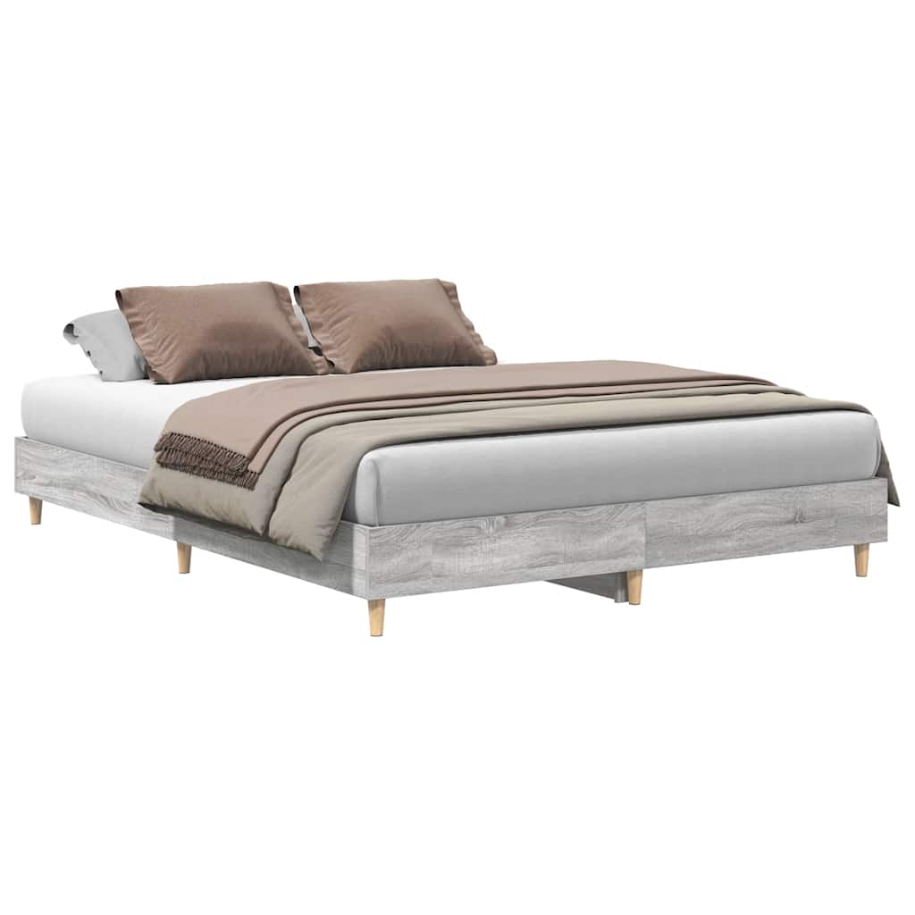 Giroletto senza Materasso Grigio Sonoma 150x200 cm Truciolato