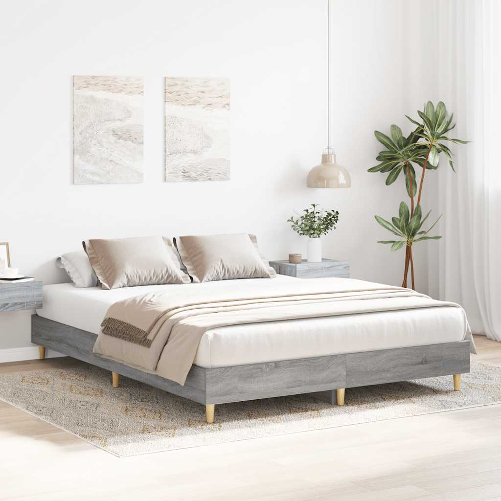 Giroletto senza Materasso Grigio Sonoma 150x200 cm Truciolato