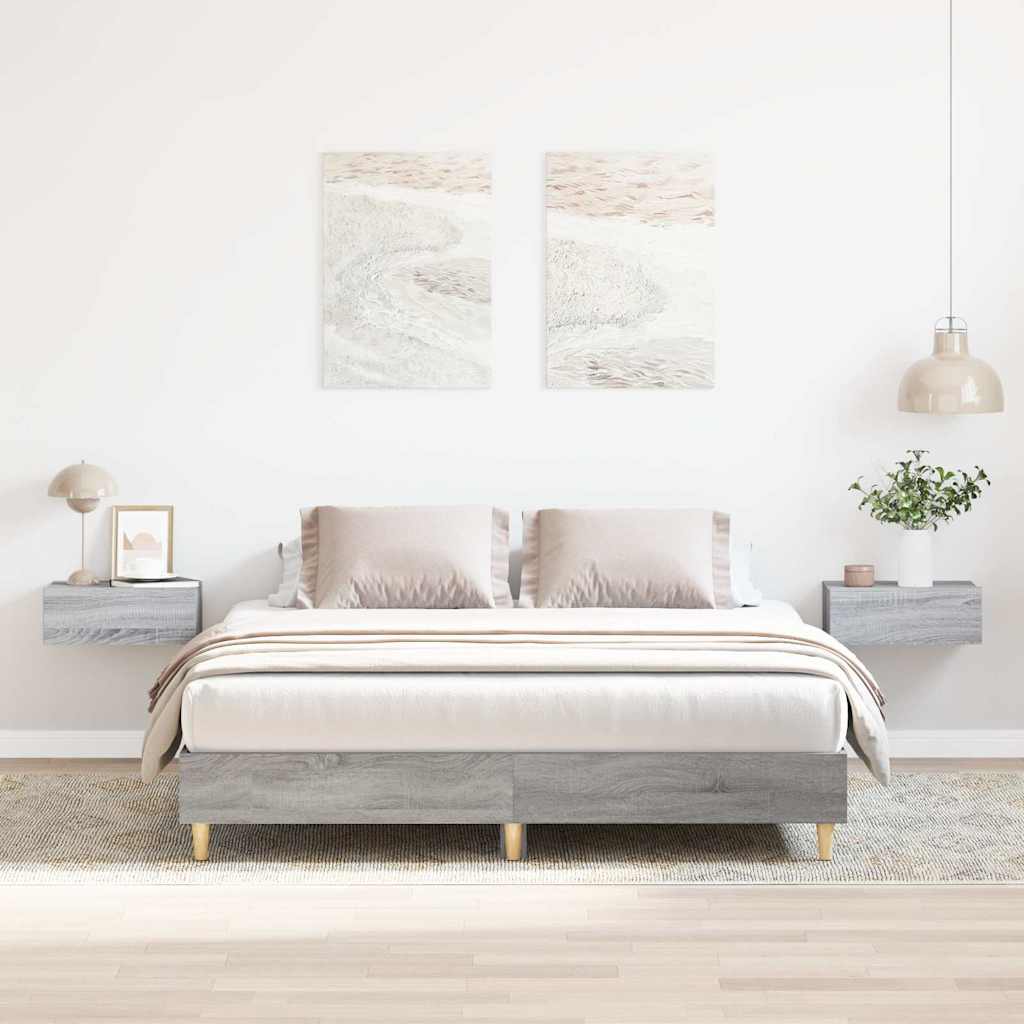 Giroletto senza Materasso Grigio Sonoma 150x200 cm Truciolato