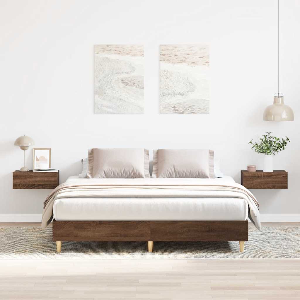 Giroletto senza Materasso Rovere Marrone 150x200 cm Truciolato
