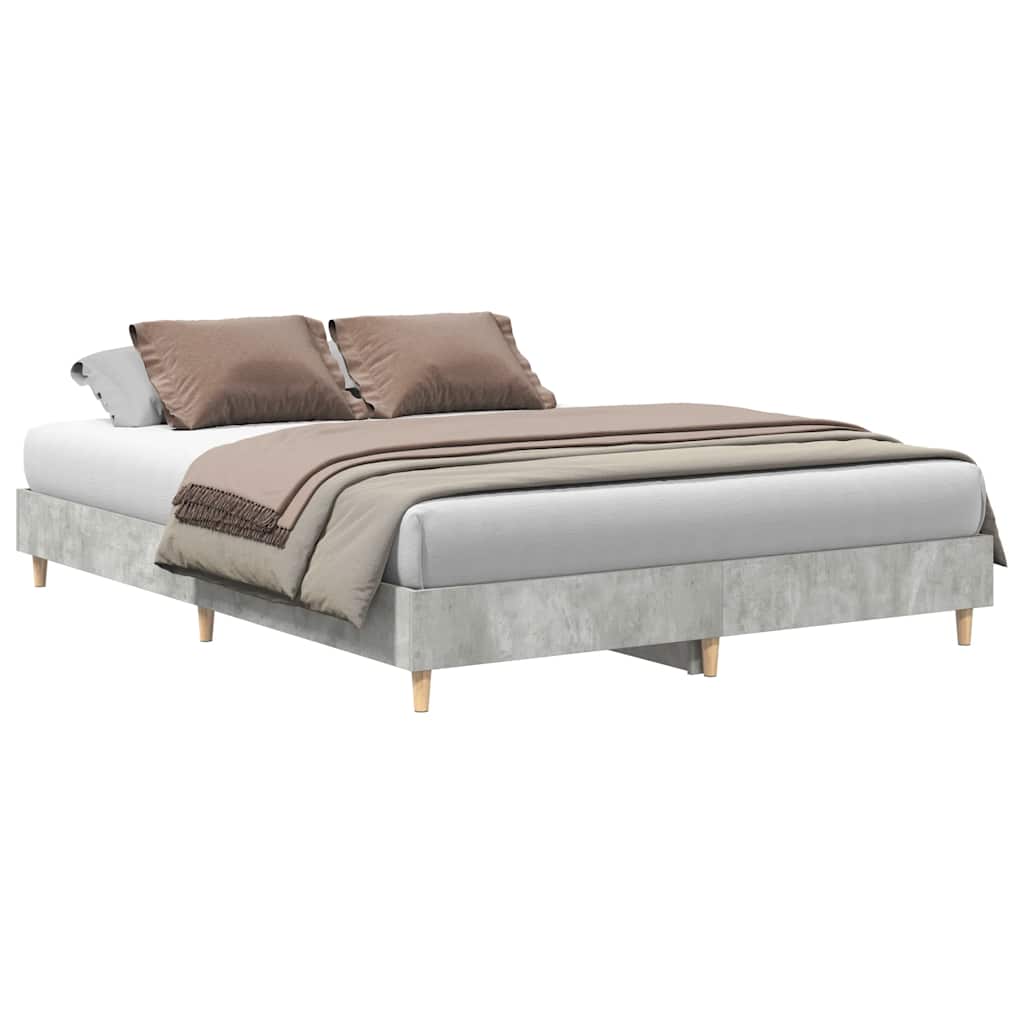 Giroletto senza Materasso Grigio Cemento 140x200 cm Truciolato
