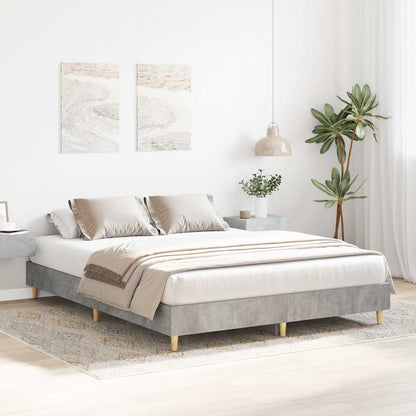 Giroletto senza Materasso Grigio Cemento 140x200 cm Truciolato