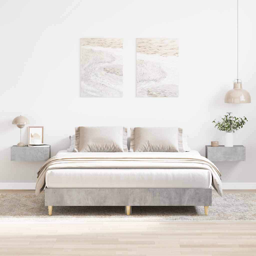 Giroletto senza Materasso Grigio Cemento 140x200 cm Truciolato