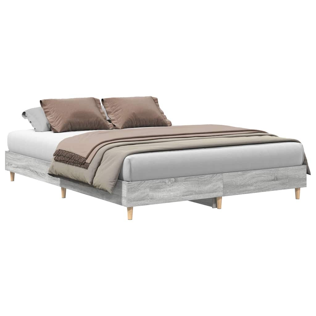 Giroletto senza Materasso Grigio Sonoma 140x200 cm Truciolato