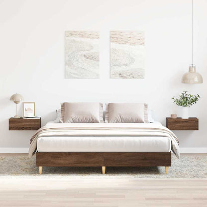 Giroletto senza Materasso Rovere Marrone 140x200 cm Truciolato