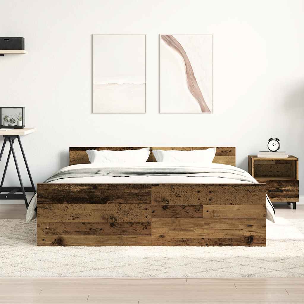 Giroletto senza Materasso Legno Antico 140x200cm in Truciolato