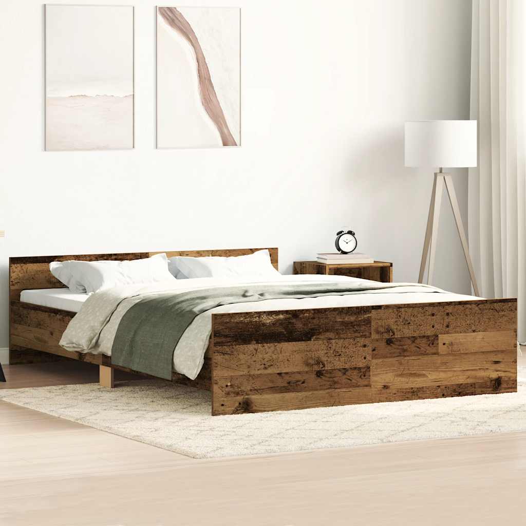 Giroletto senza Materasso Legno Antico 140x200cm in Truciolato
