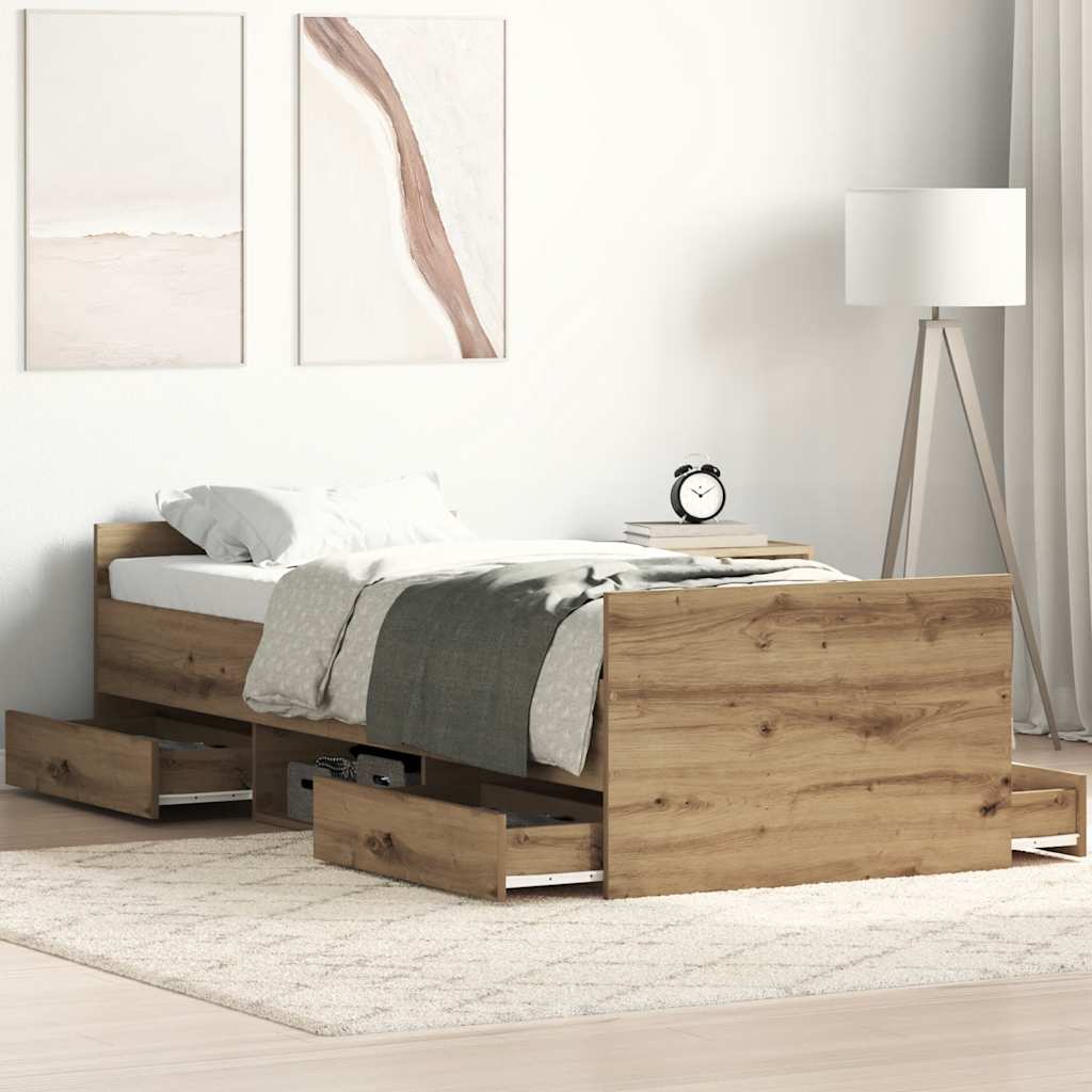 Giroletto senza Materasso Rovere Artigianale 90x200cm