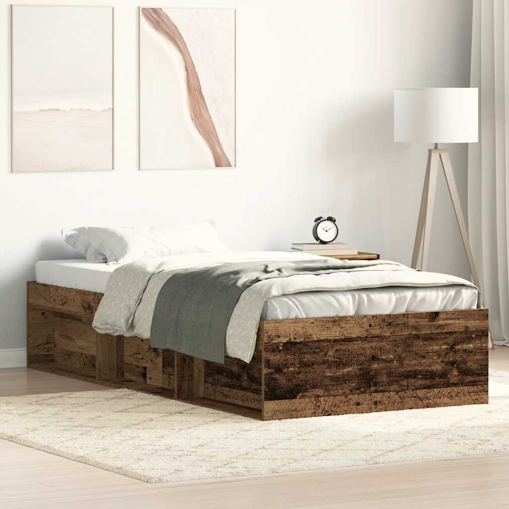 Giroletto senza Materasso Legno Antico 90x190cm in Truciolato