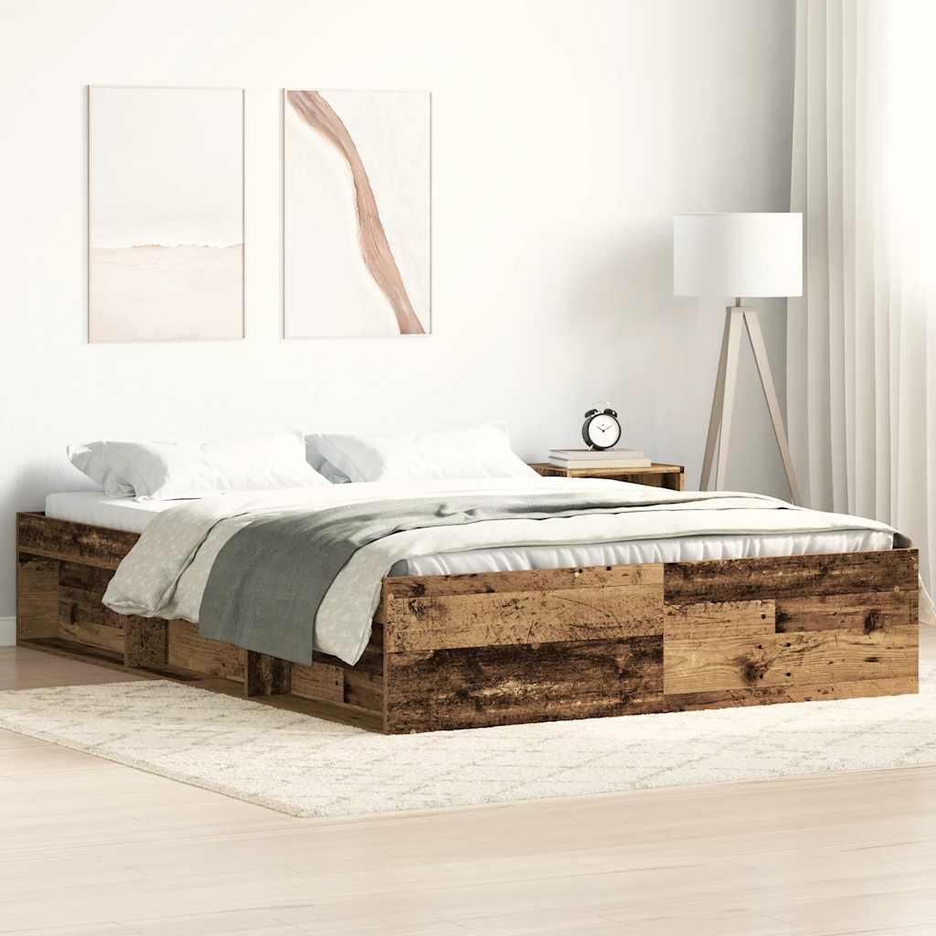 Giroletto senza Materasso Legno Antico 120x200cm in Truciolato