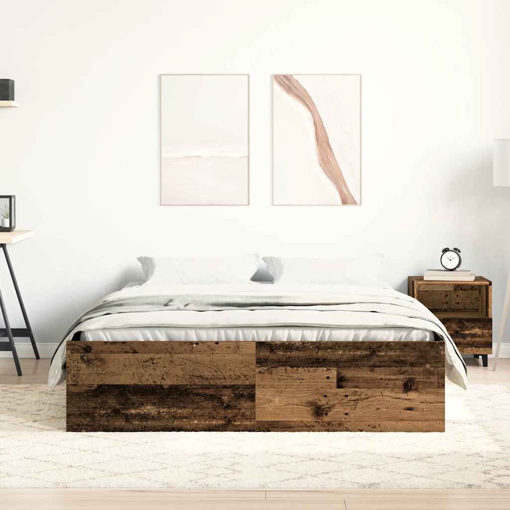 Giroletto senza Materasso Legno Antico 160x200 cm in Truciolato