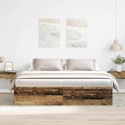 Giroletto senza Materasso Legno Antico 200x200 cm in Truciolato