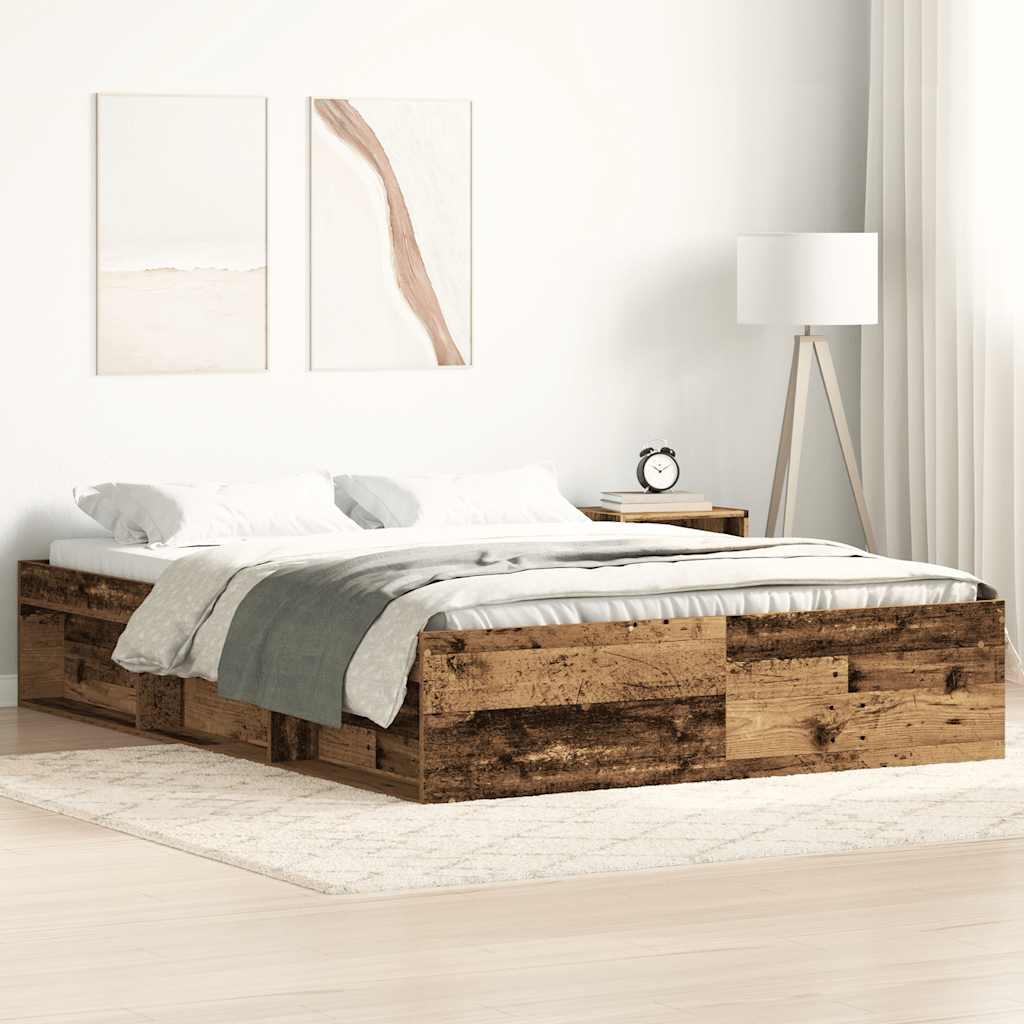 Giroletto senza Materasso Legno Antico 140x190cm in Truciolato