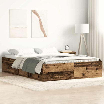 Giroletto senza Materasso Legno Antico 140x190cm in Truciolato