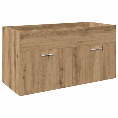 Mobile Bagno Lavabo Integrato Rovere Artigianale in Truciolato