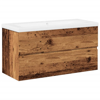 Mobile con Lavabo Integrato Legno Antico