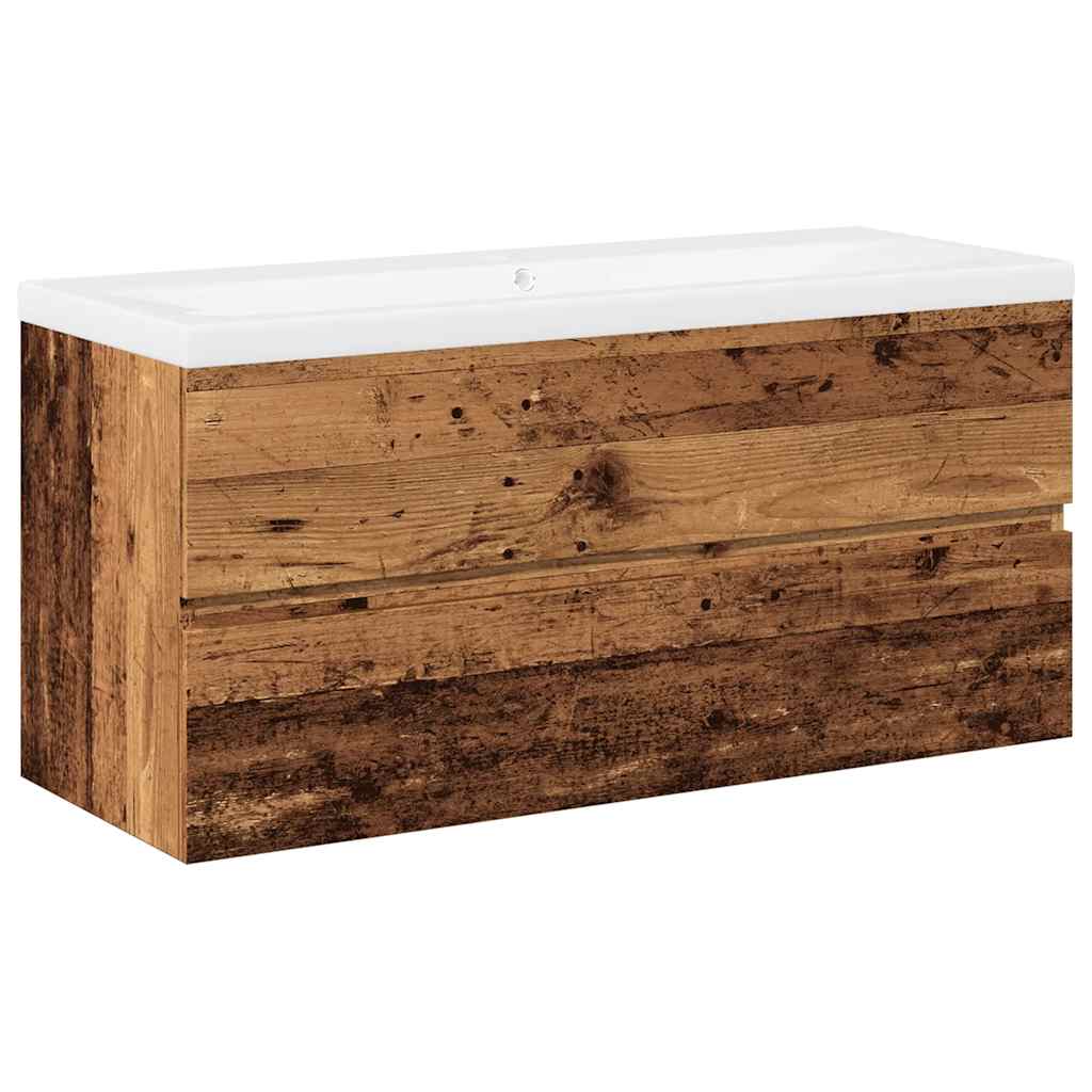 Mobile con Lavabo Integrato Legno Antico