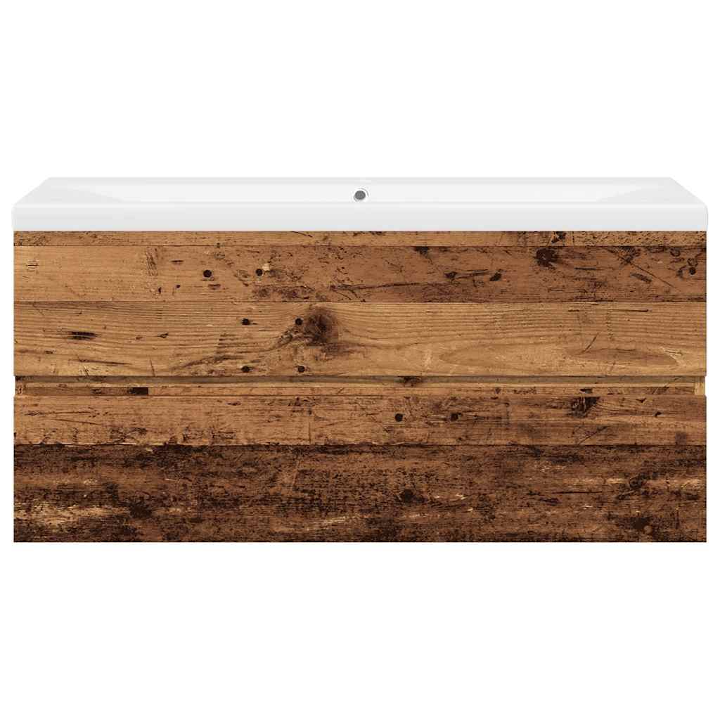 Mobile con Lavabo Integrato Legno Antico
