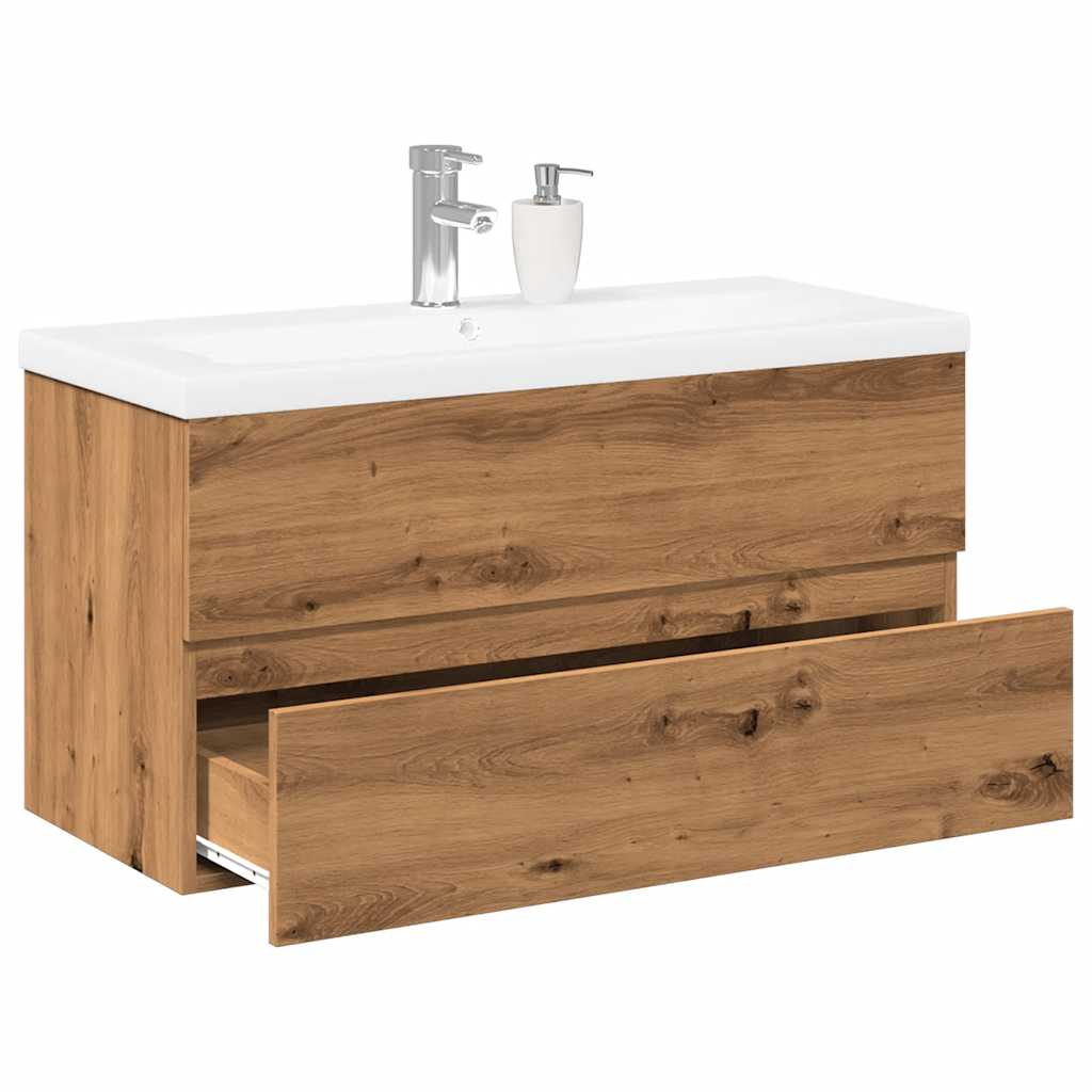 Mobile con Lavabo Integrato Rovere Artigianale
