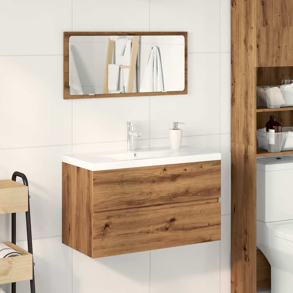 Set Mobili da Bagno Rovere Artigianale Legno Multistrato