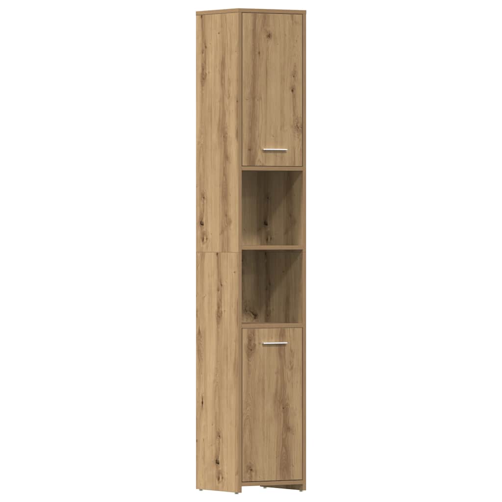 Set Mobili da Bagno 4 pz Rovere Artigianale Legno Multistrato