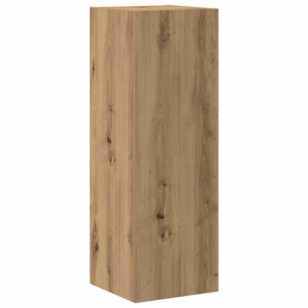 Mobili TV a Parete 5 pz Rovere Artigianale in Legno Multistrato