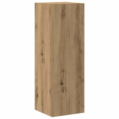 Mobili TV a Parete 5 pz Rovere Artigianale in Legno Multistrato