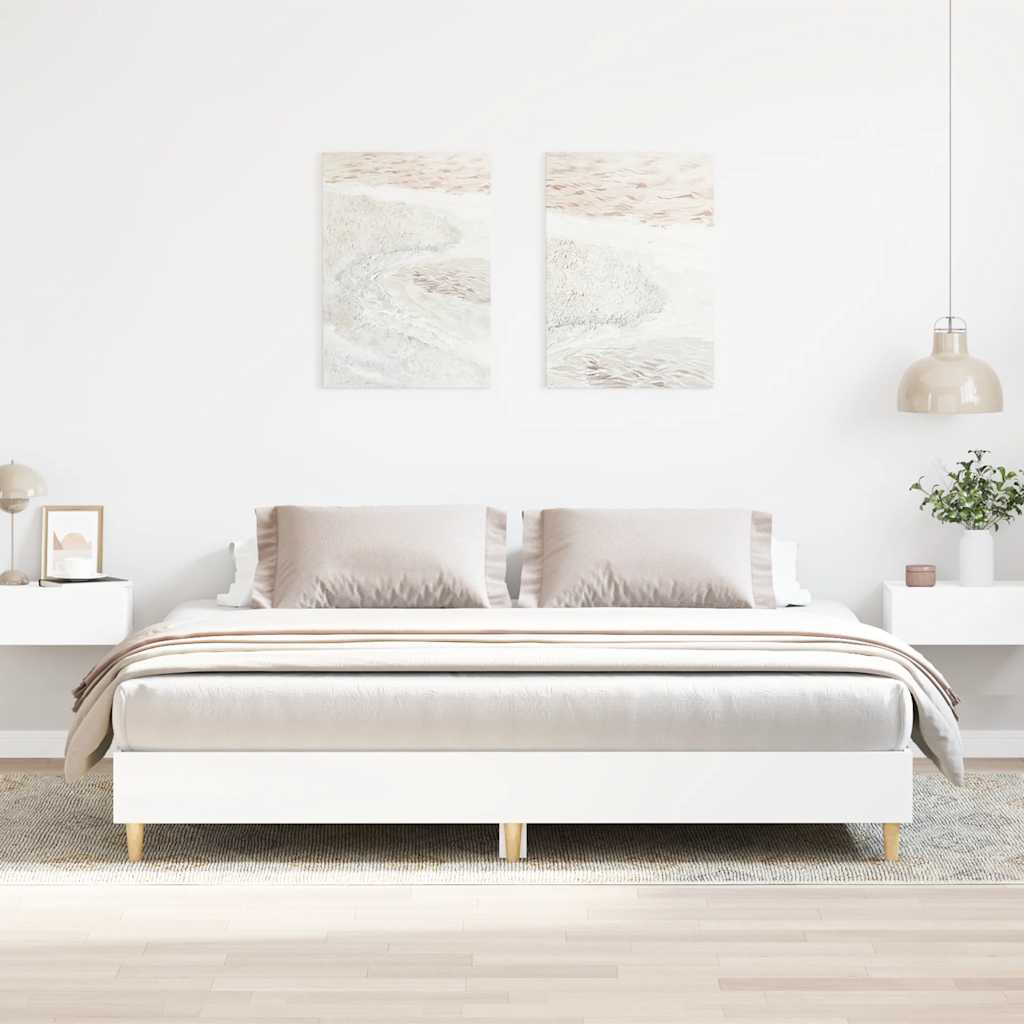 Giroletto senza Materasso Bianco 180x200 cm Legno Multistrato