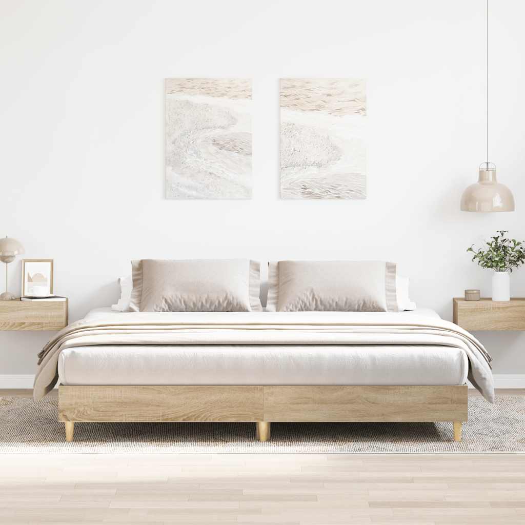 Giroletto senza Materasso Rovere Sonoma 160x200cm in Truciolato