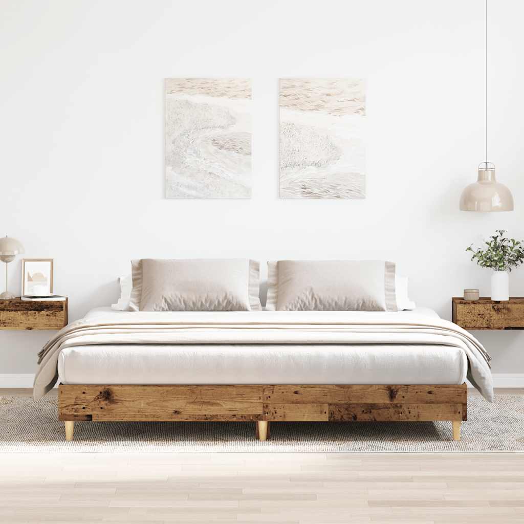 Giroletto senza Materasso Legno Antico 160x200 cm in Truciolato