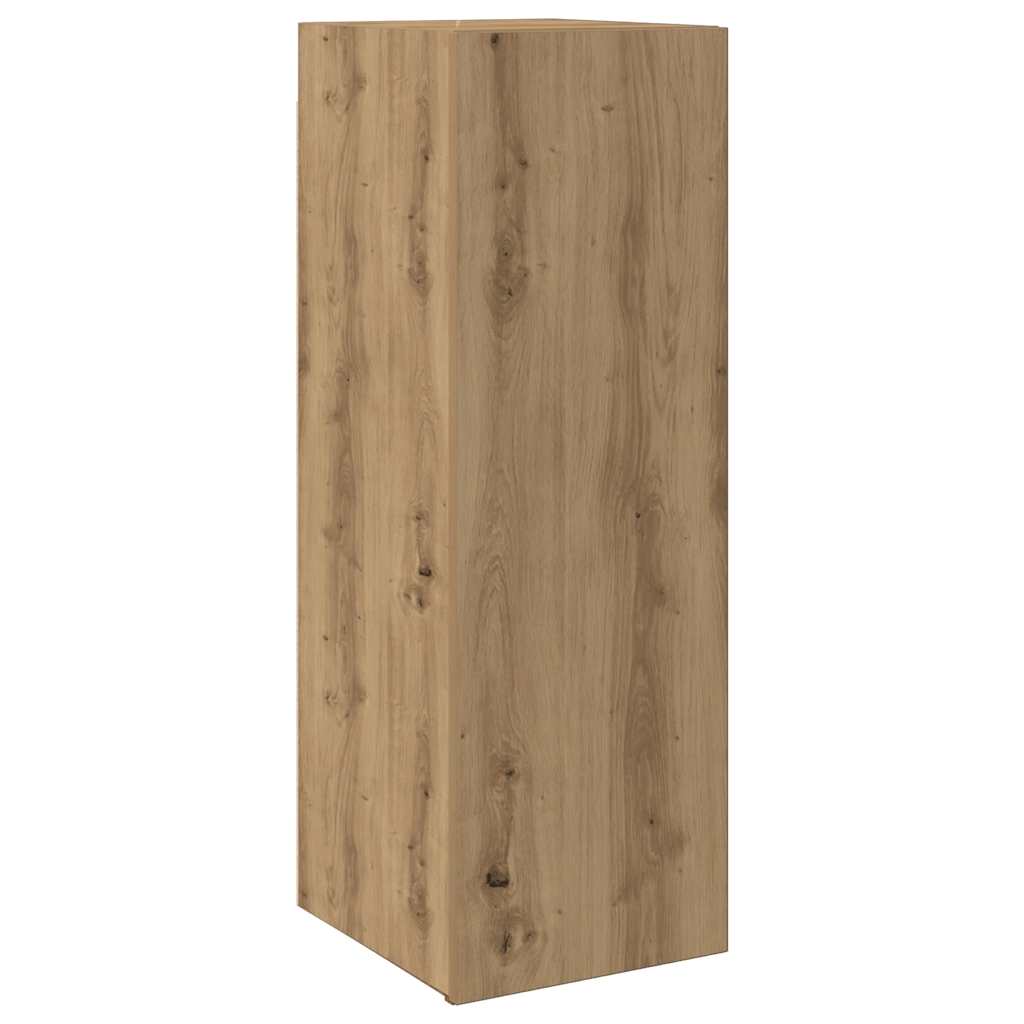 Mobili TV a Parete 6 pz Rovere Artigianale Legno Multistrato