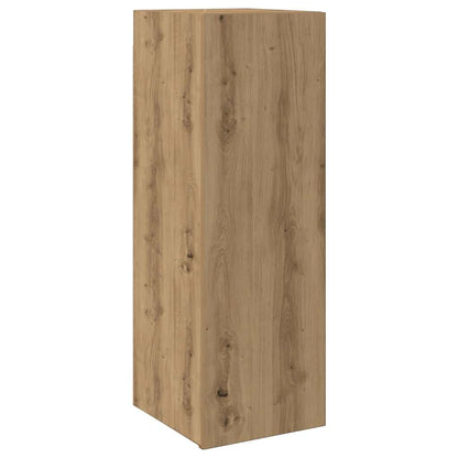 Mobili TV a Parete 6 pz Rovere Artigianale Legno Multistrato