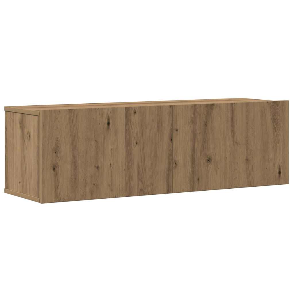 Set Mobile TV 6 pz Montato a Parete Rovere in Legno Multistrato