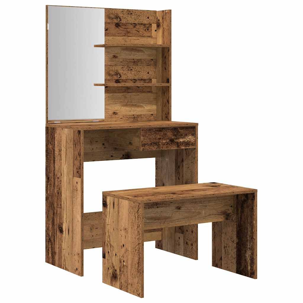 Set Tavolo da Toeletta Legno Antico in Legno Multistrato