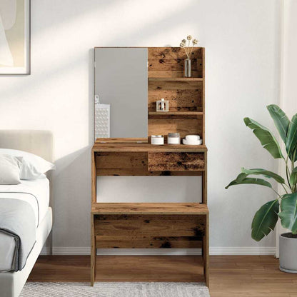 Set Tavolo da Toeletta Legno Antico in Legno Multistrato