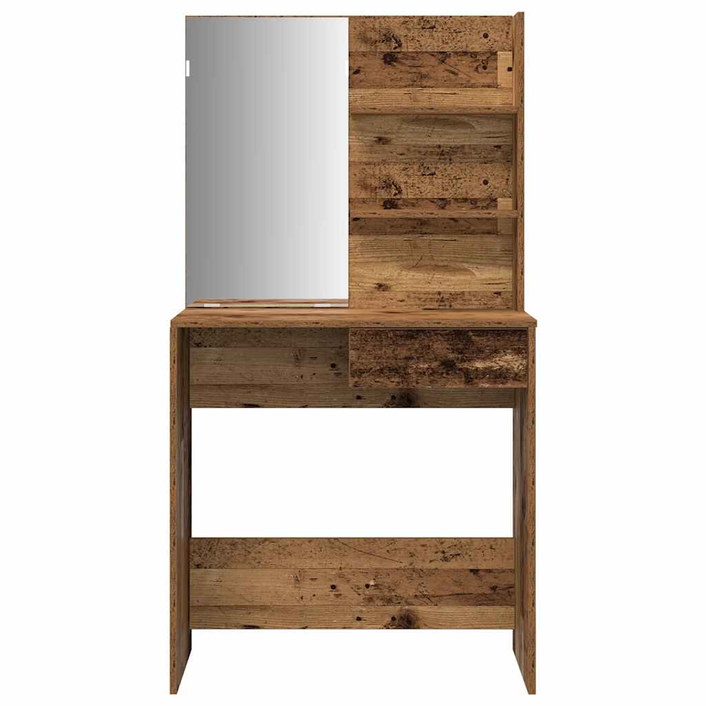 Set Tavolo da Toeletta Legno Antico in Legno Multistrato
