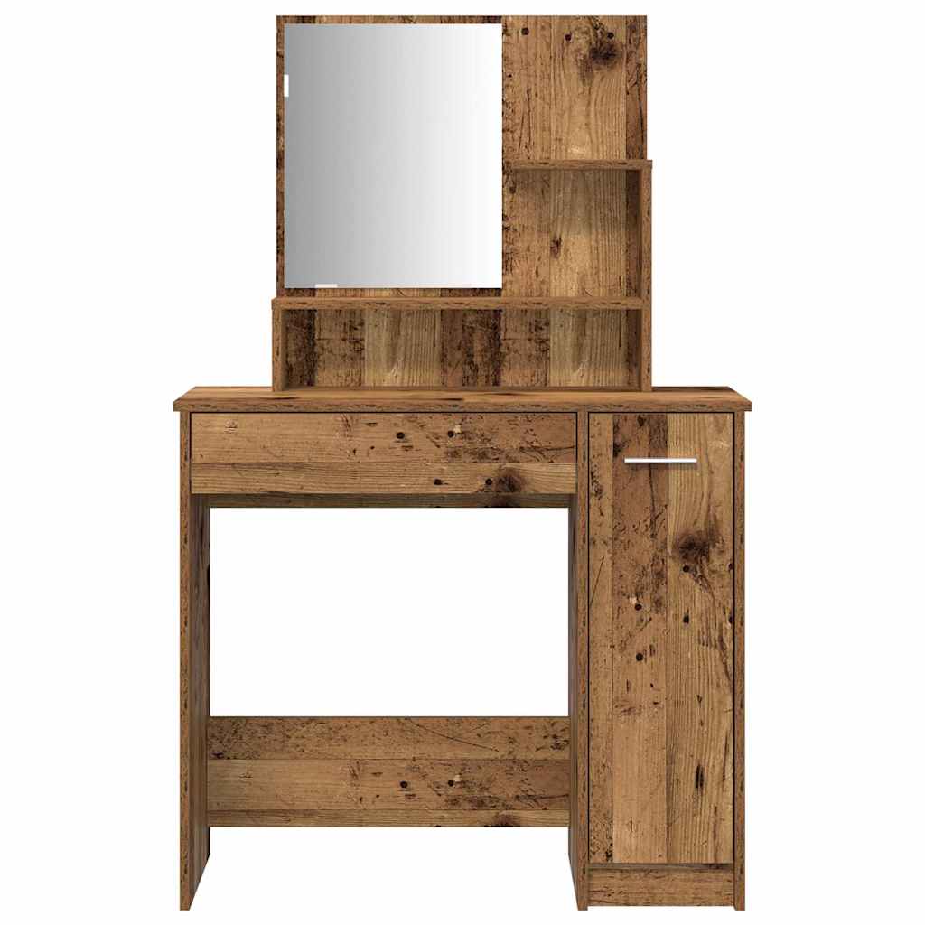 Set Tavolo da Toeletta Legno Antico in Legno Multistrato