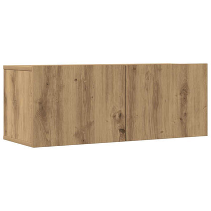 Set Mobile TV 7 pz Montato a Parete Rovere Artigianale