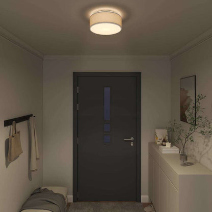Lampada da soffitto Grigio 30 x 30 x 13,5 cm Tessuto