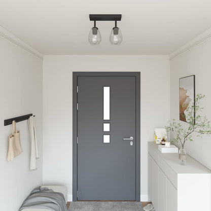 Faretto da soffitto Nero 33 x 13 x 26 cm Vetro e Metallo