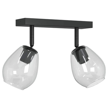Faretto da soffitto Nero 33 x 13 x 26 cm Vetro e Metallo