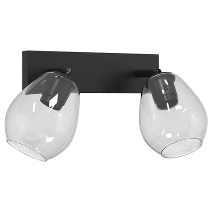 Faretto da soffitto Nero 33 x 13 x 26 cm Vetro e Metallo