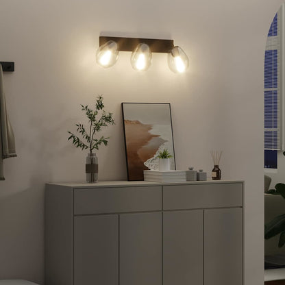 Faretto da soffitto Nero 54 x 13 x 26 cm Vetro e Metallo