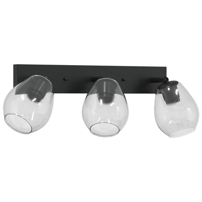 Faretto da soffitto Nero 54 x 13 x 26 cm Vetro e Metallo